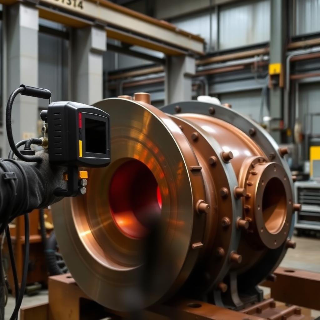 Non-destructive testing on industrial component